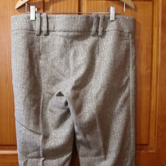 Laundry Vintage Herringbone Tweed Y2K Gold Sparkly Pants Trousers Career 12 - Picture 7 of 11